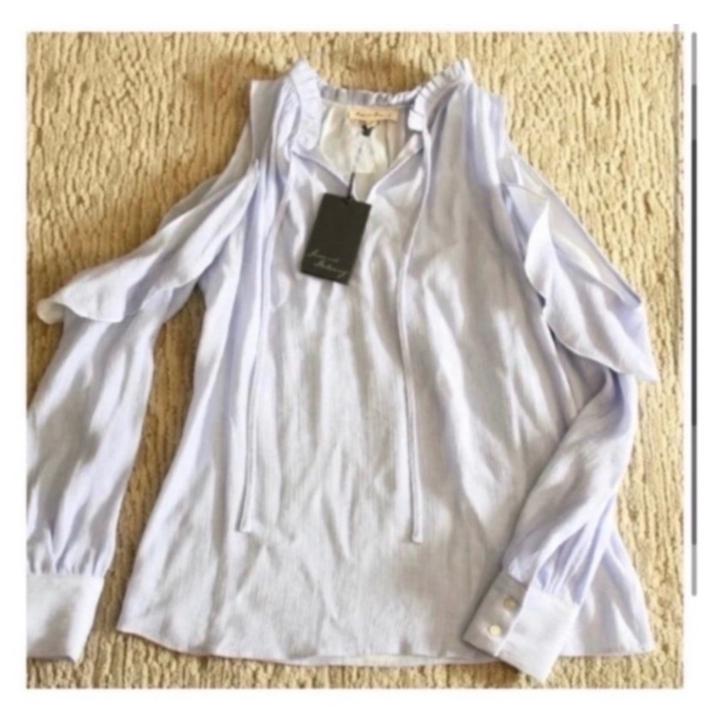Blue Cold Shoulder Top - Picture 4 of 6
